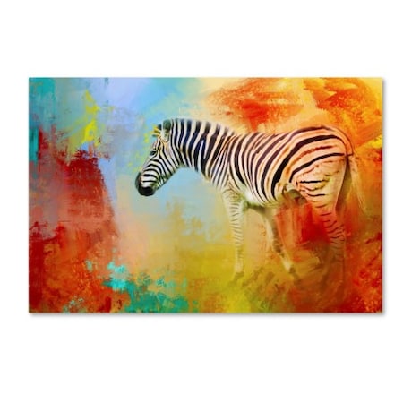 Jai Johnson 'Colorful Expressions Zebra' Canvas Art,30x47